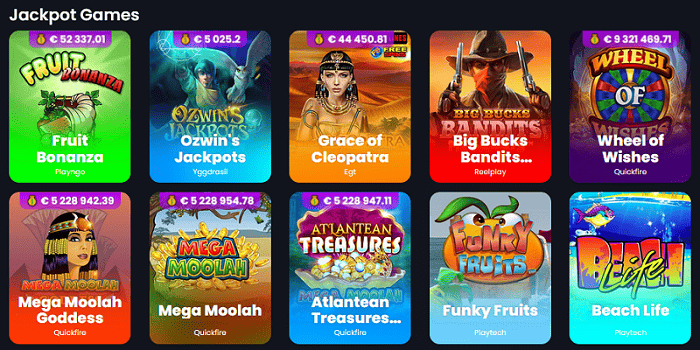 Mega Moolah jackpot games! 